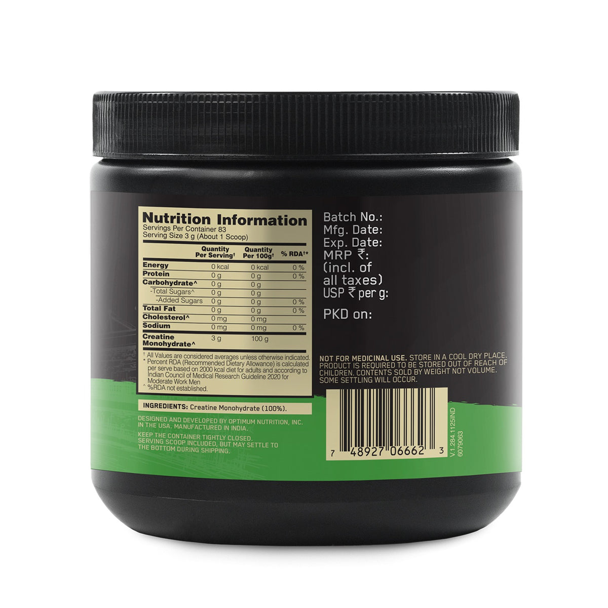 Optimum Nutrition Micronised Creatine Powder — Unflavoured 250 g — image 3