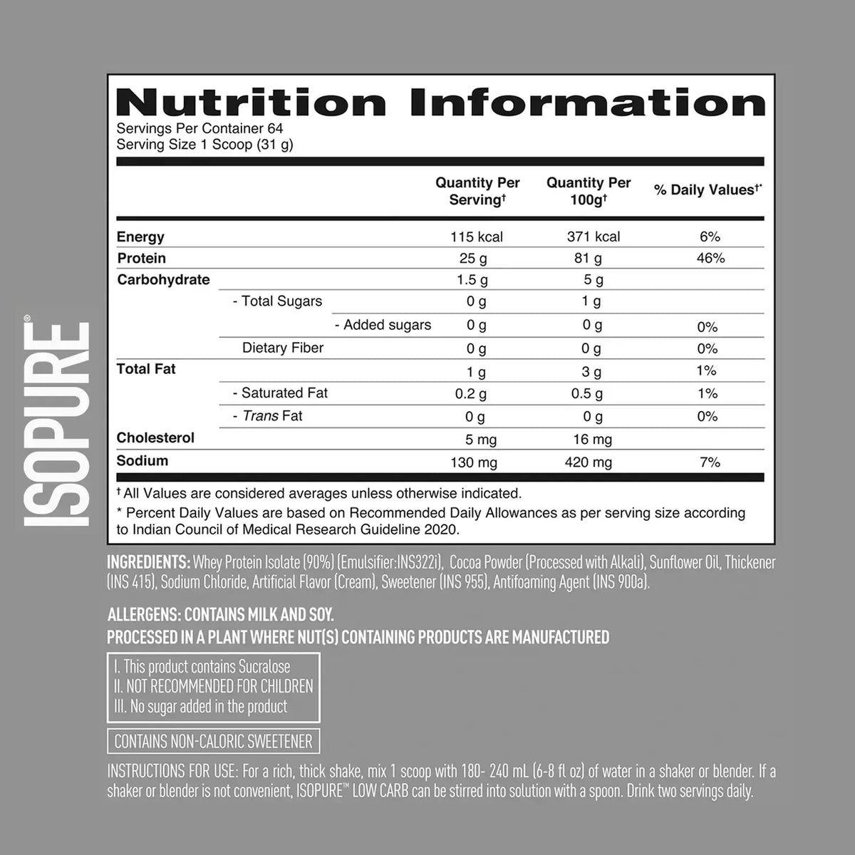 Isopure Low Carb 100% Whey Protein Isolate — image 9