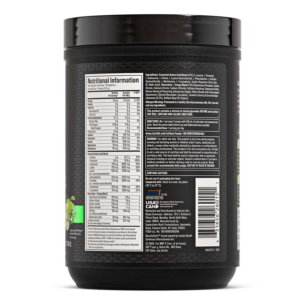 MuscleTech EAA+ Energy — Tropical Twist, 30 Servings — image 2