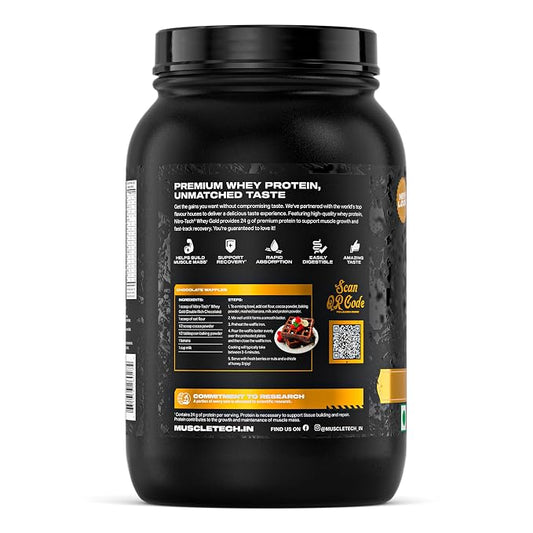 MuscleTech Nitro-Tech 100% Whey Gold — Double Rich Chocolate — image 2