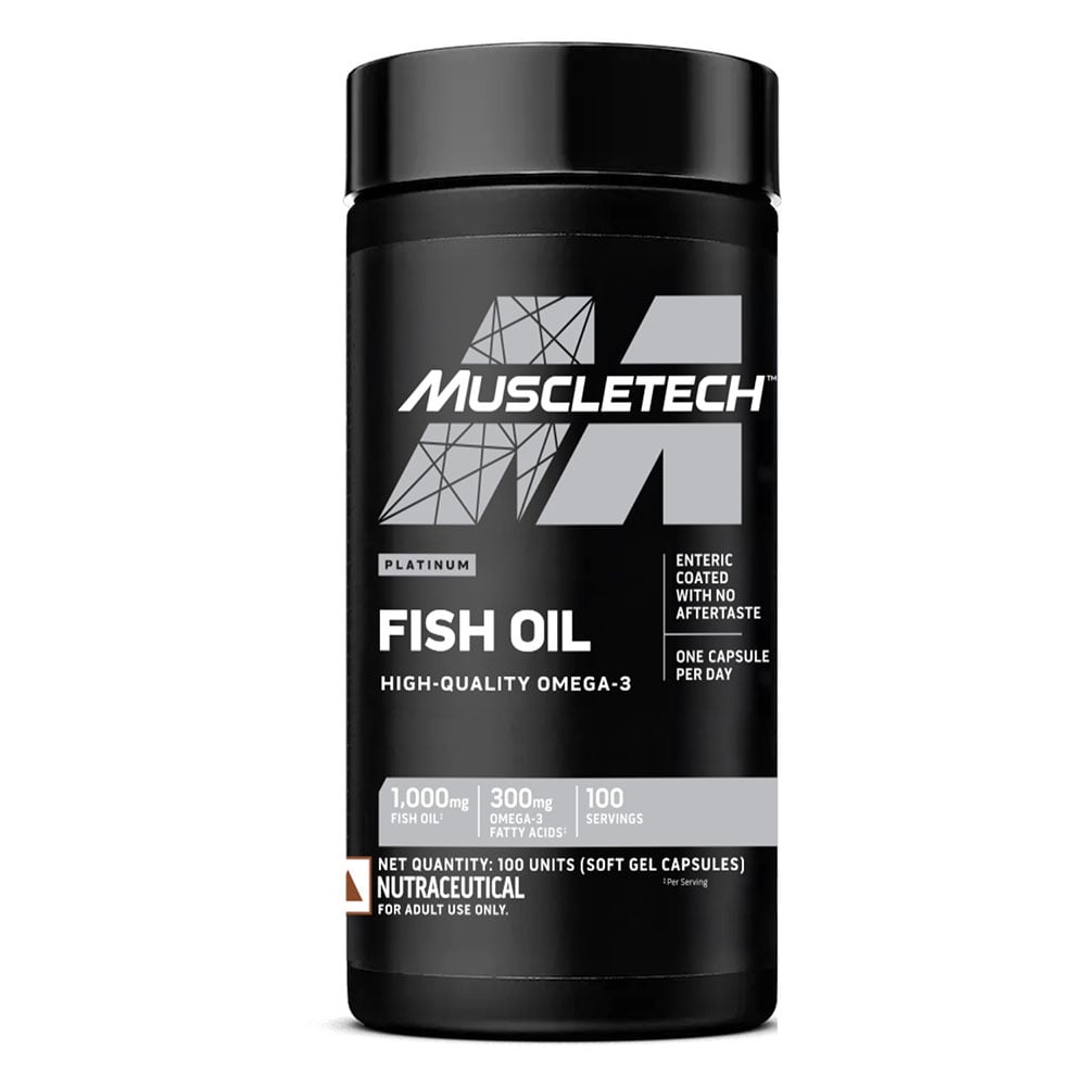 MuscleTech Platinum 100% Fish Oil — 100 Softgels