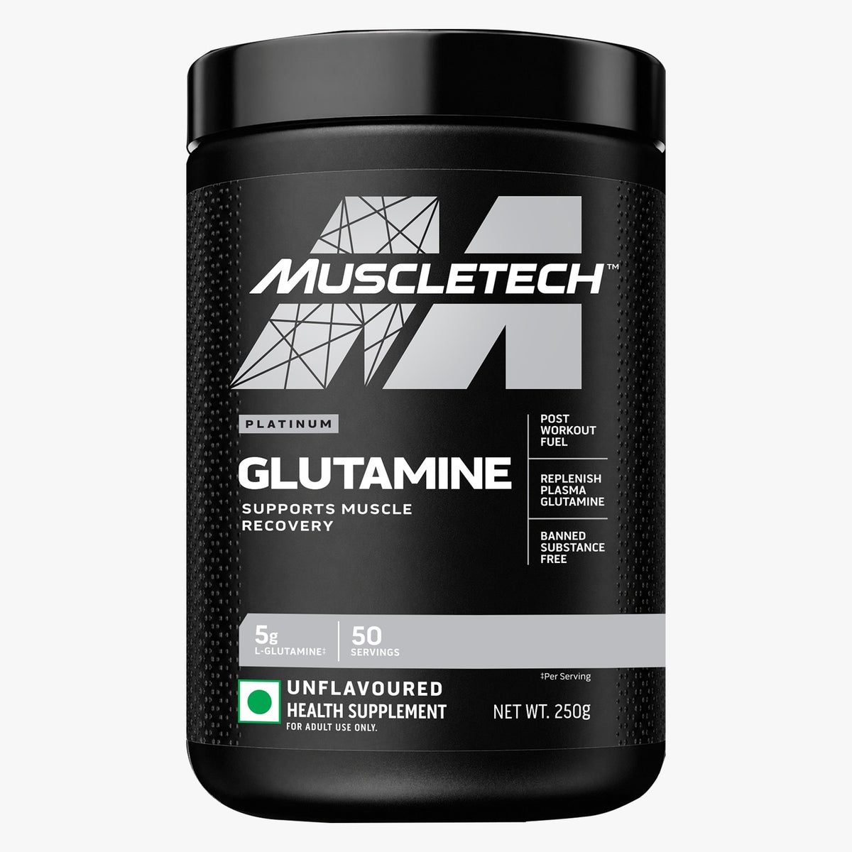 MuscleTech Platinum 100% Glutamine — Unflavoured 250 g