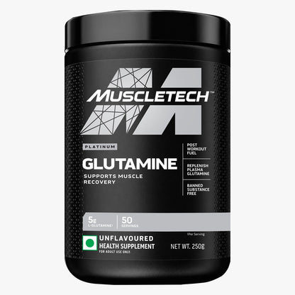 MuscleTech Platinum 100% Glutamine — Unflavoured 250 g