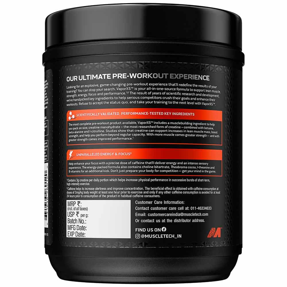MuscleTech VaporX5 Next Gen Pre-Workout — 270 g — image 3