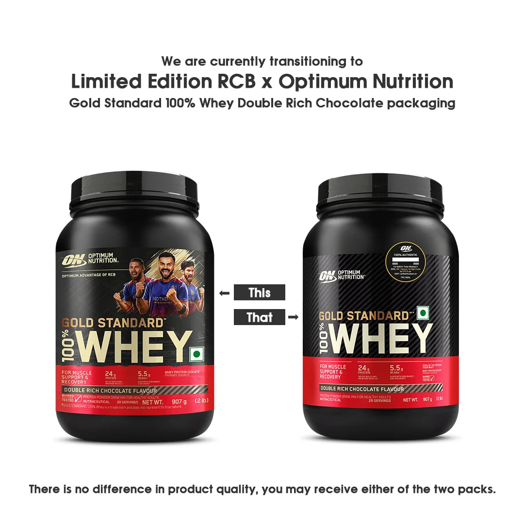 Optimum Nutrition Gold Standard 100% Whey — RCB Play Bold Edition — image 8